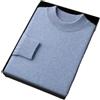 Niiyyjj Maglioni Girocollo Uomo in Cashmere Puro 100% a Maglia, Pullover Morbidi e Caldi, Maglioni Tinta Unita con Collo a Mozzo, Borgogna, M