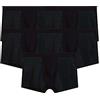 Generic Boxer da uomo in rete traforata, a vita media, traspirante, in maglia, Nero, 5 pezzi, X-Large