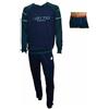 Lotto Pigiama Uomo Invernale + Boxer Omaggio - Pigiama Uomo Cotone Caldo - Pigiama Uomo Caldo Cotone - Pigiama Uomo Cotone Invernale (2069 Blu, XL)