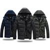 Generic Cappotti invernali da uomo in puro cotone piumino trapuntato ispessito giacca invernale calda antivento outdoor giacca con cappuccio rimovibile, Stile 3, 4XL