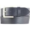 BELTINGER Cintura in pelle bovina pieno fiore denim 4,5 cm | Cintura in pelle da uomo 45mm | Cintura larga da uomo in vera pelle | Navy 95cm