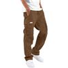 Fulidngzg Pantaloni Cargo Estivi da Uomo Elasticizzati Elastico Coulisse Comode Baggy Trekking Lavoro Taglie Forti Pants Casual in Cotone con Multitasche