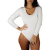 Clessidra Pacco da 2 Body Manica Lunga Donna in Caldo Cotone Felpato Made in Italy, Bodysuit 100% Cotone, Sottogiacca PD2710 (3, Nero)