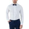 Giosal Camicia Uomo da Smoking Collo Diplomatico Slim Fit Basic Casual Elegante Cerimonia Tinta Unita Vari Colori (IT, Testo, S, Regular, Regular, Bianco)