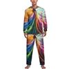Generic Pigiama da uomo con angelo fantasy, 2 pezzi, comodo, a maniche lunghe, per tutte le stagioni, Stile:, XXL