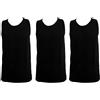 Enrico Coveri 3 Canotte Uomo Spalla Larga in Cotone Pettinato Art. ET1102 (Nero, 4/M)