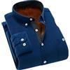 ZMIN Autunno e Inverno Uomo Casual Tinta Unita Camicia Manica Lunga Uomo Più Pile Addensato Camicia Calda, H-H-104, L