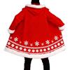 Celanisai Mantello natalizio da uomo, con fiocco di neve, termico, caldo, in pile, a maniche lunghe, per Natale, per cosplay, O rosso., S