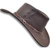 Oztrala Oliato Canguro Cappello In Pelle Australiano Cowboy Outback Mens Nero Western Aussie HLK2 US - nero - M