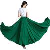 YAOTT Gonna Danza del Ventre Donna 720 Gradi Doppio Strato Gonna Lunga Fluido da Ballo in Chiffon Tinta Unita Maxi Gonne Grande Swing Pratica Costume Full Circle Gonna Flamenco Abbigliamento da Ballo I M