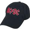AC/DC Logo - Baseball cap Uomo Cappello Nero 100% Cotone