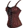 Hengzhifeng Corsetto Fashion Donna Gotico Bustino Corsetti Carnevale (EUR 30-32,Nero)