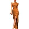 MJGkhiy Vestiti Donna Estivi Eleganti per Cerimonia Abito Orlo Asimmetrico Corto Davanti Lungo Dietro Formale Banchetto Matrimonio Infinity Dress Lungo Seta Abito Cerimonia Donna Curvy