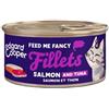 Edgard & Cooper Umido Gatto SFILACCETTI di Salmone e Tonno Fresco in Brodo di Pesce 70 gr