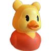 Just Play Anatre di gomma - Duckalooz, Pooh Bear, giocattolo da bagno da 7,6 cm