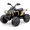 FINOOS Quad Electric Bambini 24V, Can-am Renegade, Auto Elettrica Bambini 4x4, Luci LED, 24V, Motori 4 x 200W Batteria: 24V 7Ah, Ruote morbide in Eva (Kaki)