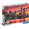 Clementoni Puzzle Collection - East River At Dusk - 1500 Pezzi - Puzzle Adulti, Poster Incluso, Divertimento Per Adulti, Made In Italy, 31712