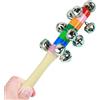 Zubehors Campanelli Per Bambini | Giocattolo Musicale Con Manico In Legno,Campanelli Portatili Per Bambini | Per E Bambine Età 2+ Gioco Asilo E Gioco Feste Vacanze