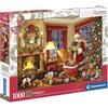 Clementoni Collezione Jigsaw Puzzle - Visita di Babbo Natale 1000 Pezzi - Puzzle Adulti 14-99 Anni Regalo Uomo/Donna, Made in Italy 81497