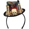 Boland Tiara cappellino Voodoo Freda con decorazioni ossa e piume, grigio