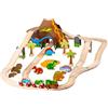 Bigjigs Rail, Dinosaur Wooden Train Set (49pc), Wooden Toys, Train Sets, Dinosaur Toys, Bigjigs Train Sets, Dinosaur Track, Wooden Train Sets, Trains for Kids