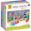 Ludattica | Baby Puzzle Sirene | Puzzle bambini da 2 anni | Puzzle Double Face 32 pezzi | Due giochi in uno | Dimensione 67 x 32 cm | Made in Italy