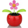 CARMOTTER Giocattolo a forma di fiore danzante alimentato a energia solare, design assortiti, movimento del sole attivato (rosso)