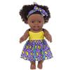 URFEDA Reborn Bambola africana nera con capelli 30,5 cm Bambola africana per bambini in silicone realistico morbido bambola neonato ragazza pelle nera bambola bambino giocattolo