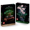 BRICK Flip Lego Flowers, set da 2 pezzi, 10281 Bonsai Albero & 10311 Orchidea | Collezione botanica | Icons, 1028110311