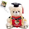 JABECODIFA Regalo Laurea per lei Orsacchiotto Personalizzato con Testo Foto, Orsetto di Peluche con il Cuore Cappello Laurea come Regali Personalizzati per lui Regalo (20cm)