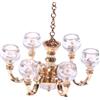 Pesoncarl Lampadario per casa delle bambole, luci vintage per casa delle bambole in scala 1:12, mini lampadario in lega da 2, 5x3, 4 pollici, accessori per miniatura fai-da-te bomboniera