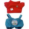 niannyyhouse Maglione, bavaglino e pantaloni da cowboy, 10-15 cm, 20 cm, 40 cm, accessori per bambole (rosso, 10-15 cm)