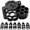 BESCON DICE Revolver - Set di 7 dadi in metallo, poliedrici, con custodia cilindrica, stile cyberpunk, per giochi di ruolo da tavolo come Dungeons and Dragons, giochi da tavolo