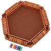 TIKATARER Gioco di Dadi Shut The Box Aggiornato per 1-6 Giocatori, Gioco di Matematica da Tavolo su Tavola di Legno 15x13,2 Pollici con 16 Dadi, Ideale per Bambini Adulti, Feste Domestiche in Classe