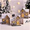 Akxlax 3 Pezzi Casette Natalizie Luminose Villaggio Natalizio Legno Luminoso, Casetta Legno Villaggi Natalizi, Casette Natale Villages, Decorazioni Natalizie Luminose Regali (C, Senza Timer)