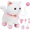 Jorzer Giochi per gatti per bambini Gatto robot interattivo con attivazione vocale e tattile con guinzaglio telecomandato Gattino parlante che cammina per ragazzi e ragazze