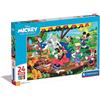 Clementoni - 24218 - Supercolor Puzzle - Disney Mickey and Friends - 24 maxi pezzi - Made in Italy, puzzle bambini 3 anni+