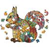 Mrisata Puzzle in Legno per Bambini Adulti Puzzle 3D Animali Aquila Puzzle in Legno Pezzi di Puzzle a Forma di Animale Unici Collezione di Puzzle (Scoiattolo)