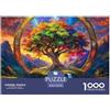 VFQWPYAJN Tree of Life Puzzle 1000 Pezzi Per Adulti E Ragazzi Impegnativo E Difficile Giochi Rilassamento,Collezione D'Arte 70x50cm/1000pcs