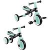 Globber - Triciclo Learning 2 in 1 - Triciclo 1 ° età evolutiva e drenante per bambini da 1 a 3 anni, verde