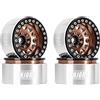 INJORA 1.9 Cerchi Deep Dish -10.4mm Offset per 1/10 RC Crawler,Rame Nero