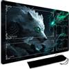 MPLRC PLAYMAT MTG Tappetino da gioco con custodia impermeabile Nera Dimensioni 60 x 35 cm, con zone cucite a mano per Trading Card Game Playmats (con zone, 13)