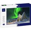 Lais Puzzle Cattedrale del Mare di Ghiaccio Tromsø Norvegia con Aurora boreale 1000 Pezzi