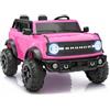 Mondial Toys Ford Bronco 24V Maxi Fuoristrada 2 Posti Auto Macchina Elettrica per Bambini Telecomando Porte Apribili Bluetooth Potenti Motori Carico 60 Kg Rosa