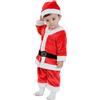 Jipersuo Completo di Natale Bambino Tutina Pagliacetto Neonata Set Costume di Babbo Natale Bimbo Set Abbigliamento Neonato per Abito Natalizio Bambina Invernale Completini Natalizi(Rosso, 4-5 anni)