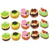 Yardwe Fiori Finti per Decorazioni Torte, Miniature Casa delle Bambole in Resina 20 Pezzi, Dessert Realistico per Mini House