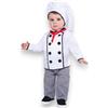 KORAT Pegasus Costume da Cuoco Prima Infanzia Bambino - Set Giacca, Pantalone e Cappello Chef - Design Italiano - Travestimento Carnevale, Feste a Tema - 10/12 a 25/36 Mesi (10/12 Mesi - 58 Cm)
