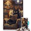 AITEXI Puzzle da 2000 pezzi per adulti Gatto che legge un libro Vacanza a casa: uccidere il tempo Gioco educativo per compleanno e Natale 70x100cm