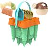 Uhngw Giochi di sabbia da spiaggia, kit di costruzione di castelli di sabbia - Giocattoli da neve e sabbia,Kit castello di sabbia per zaino portaoggetti in rete durevole multiuso creativo per giochi