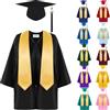 Generico Toga Laurea Bambini Set con Stola Toga Accademica Cappello Tocco e Nappa, Costume Uniforme per Cerimonia Diploma Asilo Scuola Materna e Primaria Diplomino Foto Ricordo Outfit Palcoscenico Performance